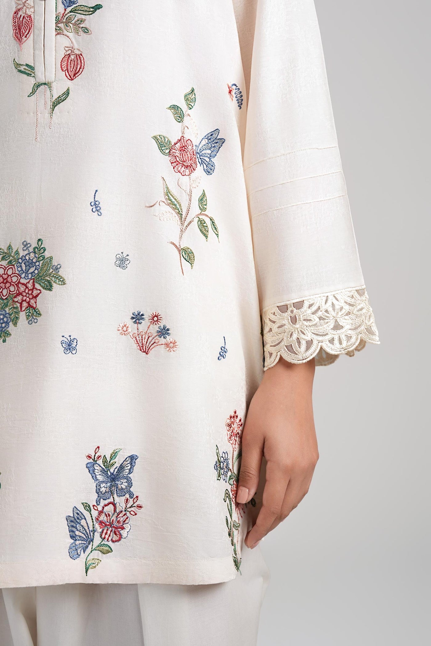 Embroidered Jacquard Viscose Shirt | MB-CS25-53