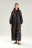 Embroidered Slub Lawn Tunic