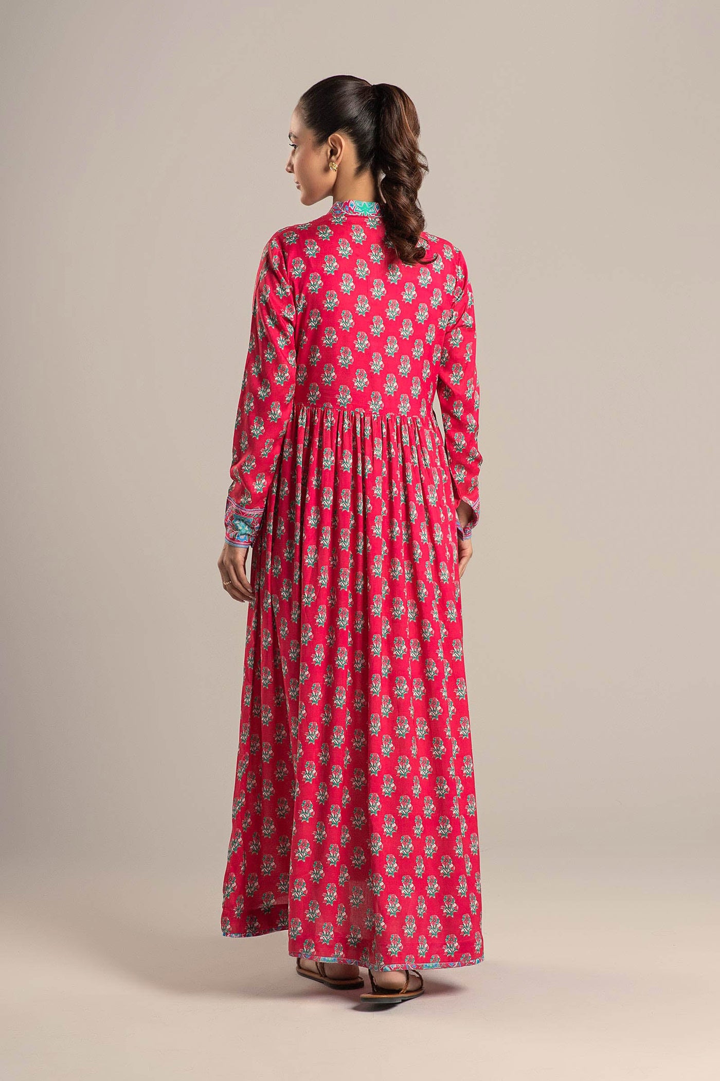 Printed Arabic Lawn Dress | MB-CS25-66
