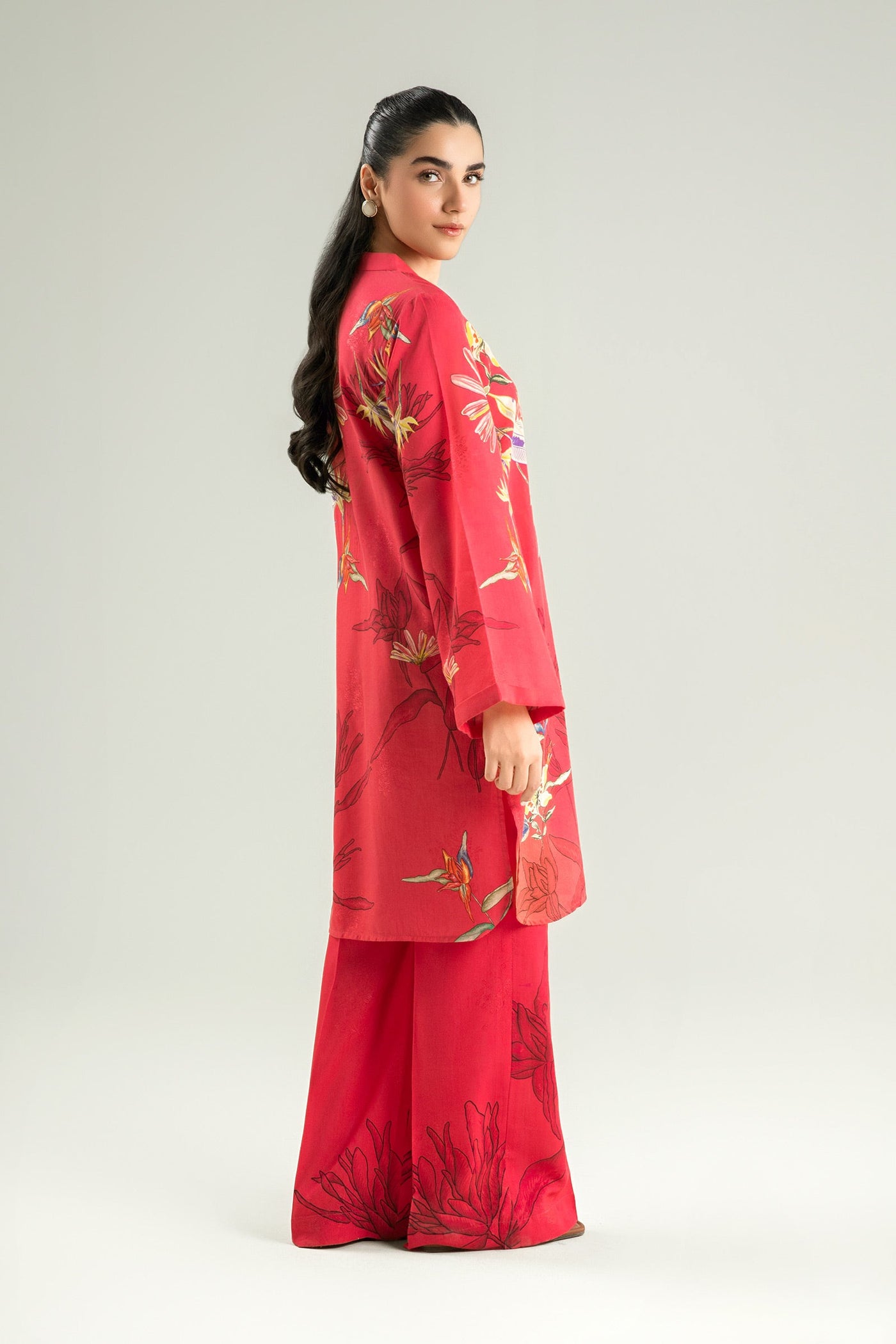 2 Pc Printed Jacquard Viscose Suit | MB-CS25-73