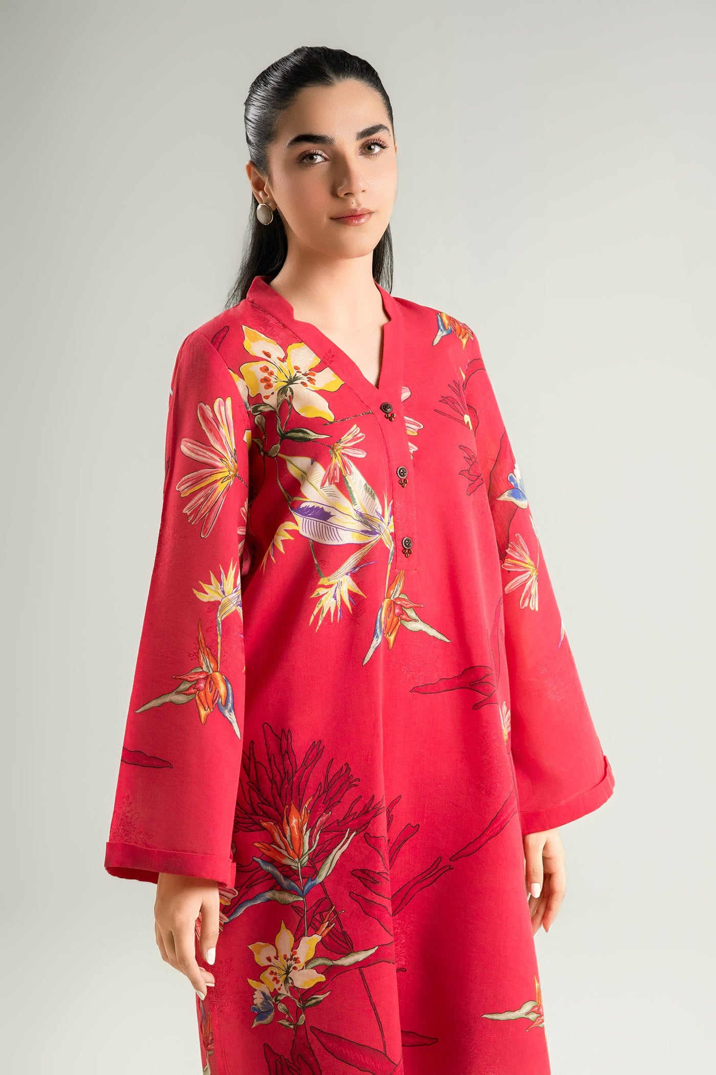 2 Pc Printed Jacquard Viscose Suit | MB-CS25-73