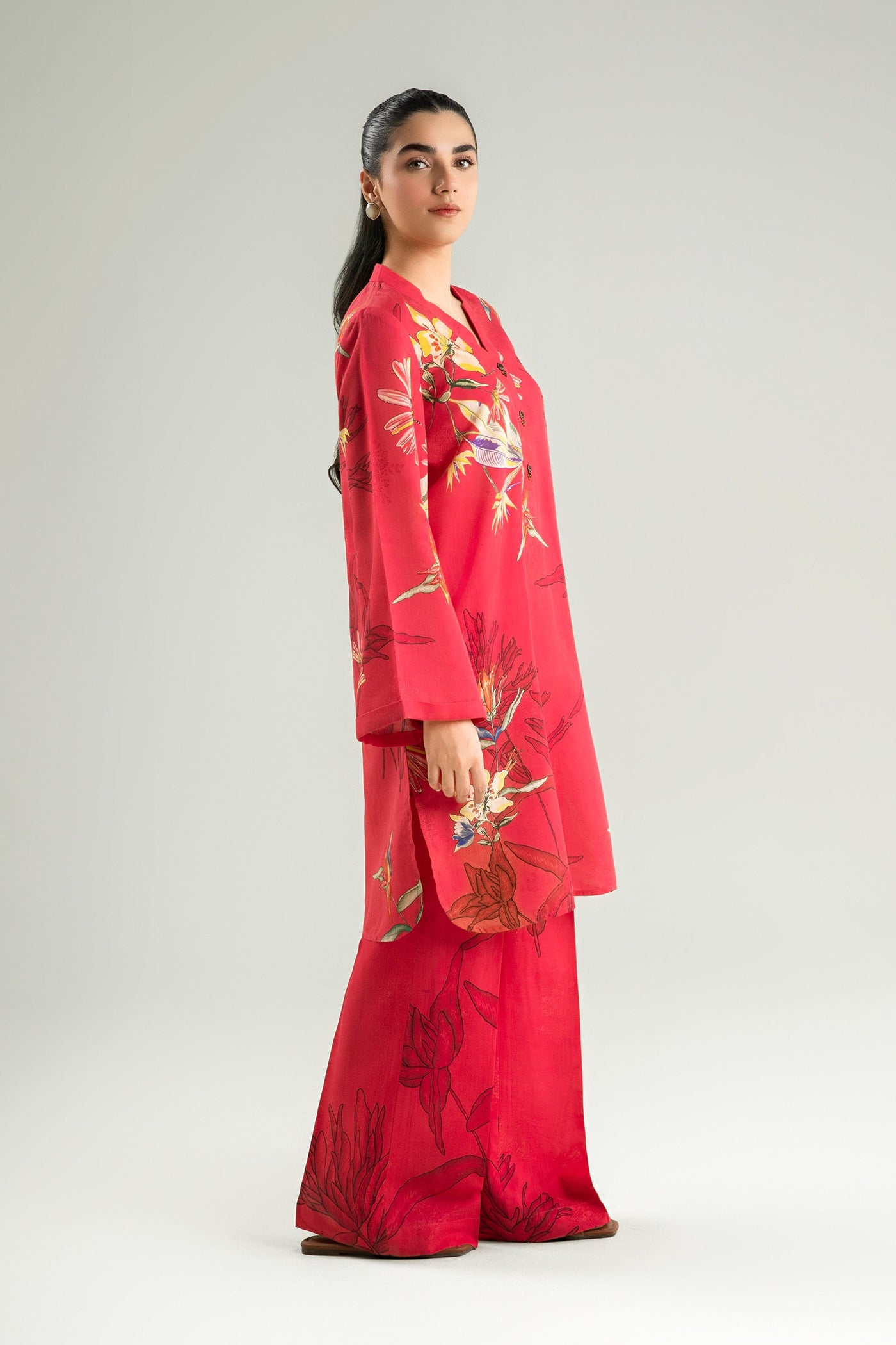 2 Pc Printed Jacquard Viscose Suit | MB-CS25-73