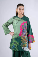 2 Pc Printed Slub Lawn Suit