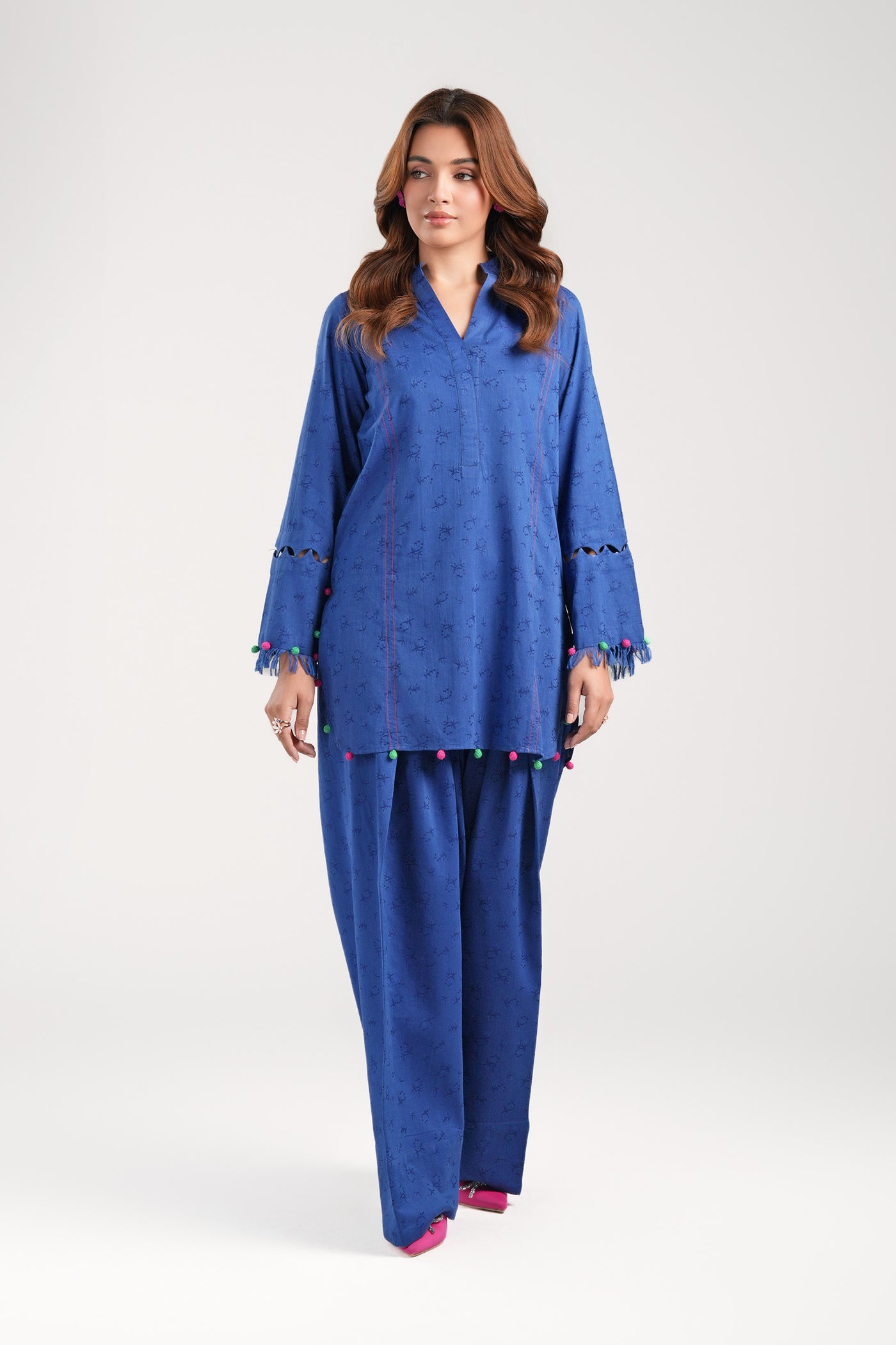 2 Pc Dyed Jacquard Viscose Suit | MB-CS25-89