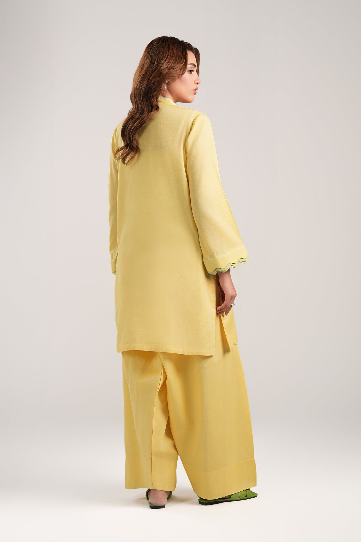 2 Pc Dyed Slub Lawn Suit | MB-CS25-93