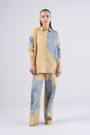 2 Pc Printed Textured Cotton Suit