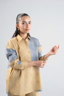 2 Pc Printed Textured Cotton Suit