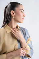 2 Pc Printed Textured Cotton Suit