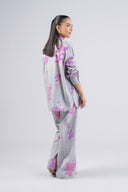 2 Pc Printed Textured Cotton Suit