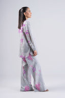 2 Pc Printed Textured Cotton Suit
