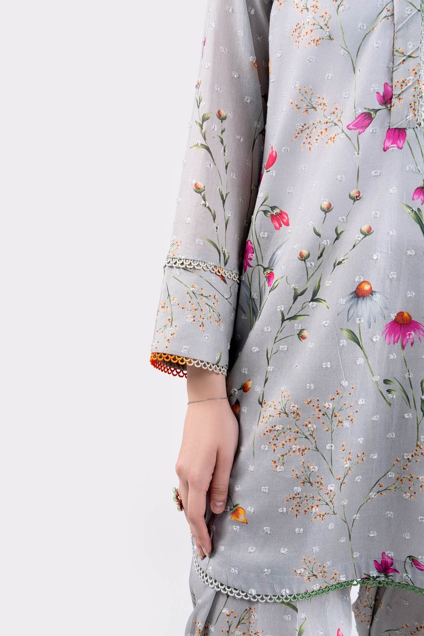 2 Pc Printed Brochia Suit | MB-CS25-98