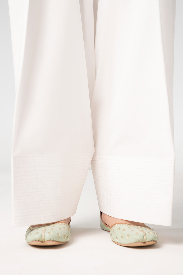 Dyed Cambric Shalwar Bottoms MBC2601-ESM-WHT