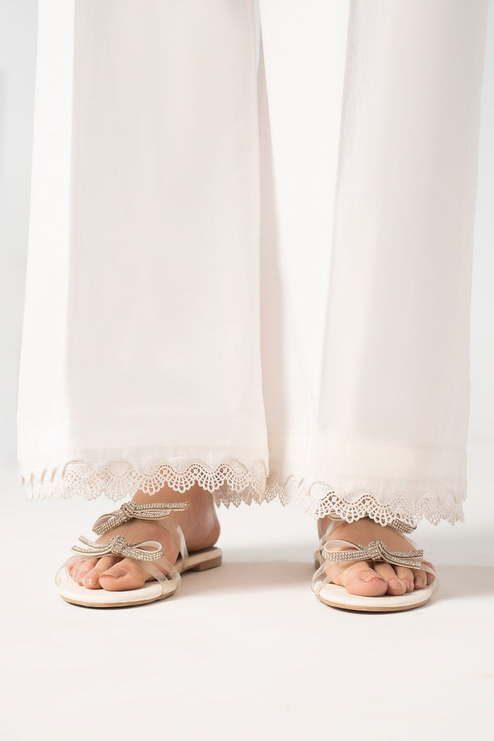 Dyed Cambric Trouser Bottoms MBC2611-ESM-WHT