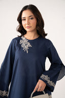 2 Pc Embroidered Dobby Cotton Suit