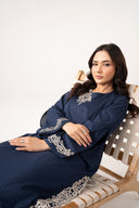 2 Pc Embroidered Dobby Cotton Suit