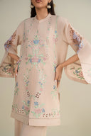 2 Pc Embroidered Slub Lawn Suit