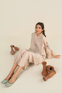 2 Pc Embroidered Slub Lawn Suit