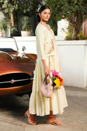 2 Pc Embroidered Slub Lawn Suit