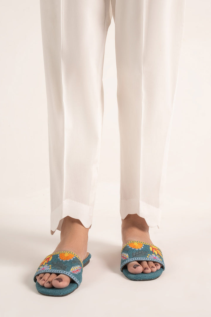 Dyed Cambric Trouser Bottoms MBC2612-ESM-WHT