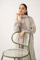 2 Pc Embroidered Arabic Lawn Suit