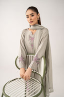 2 Pc Embroidered Arabic Lawn Suit
