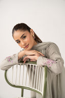 2 Pc Embroidered Arabic Lawn Suit