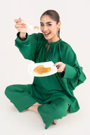 2 Pc Dyed Arabic Lawn Suit