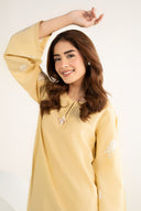 2 Pc Embroidered Cotton Chambray Suit