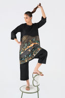 2 Pc Embroidered Crosshatch Suit