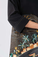 2 Pc Embroidered Crosshatch Suit