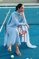 2 Pc Embroidered Arabic Lawn Suit