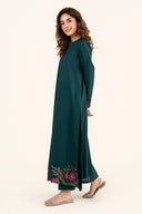 2 Pc Embroidered Slub Lawn Suit