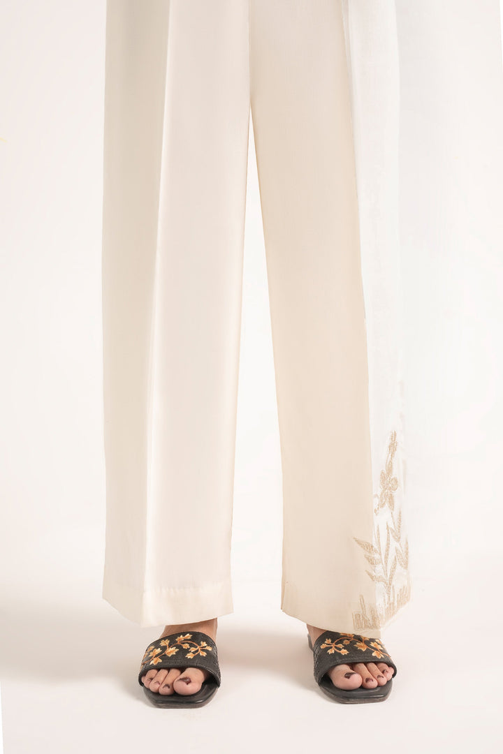 Embroidered Cambric Trouser Bottoms MBC2624-ESM-IRY