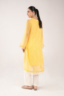 Embroidered Cationic Chiffon Shirt