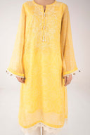 Embroidered Cationic Chiffon Shirt