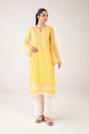 Embroidered Cationic Chiffon Shirt