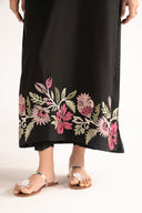 Embroidered Slub Lawn Shirt