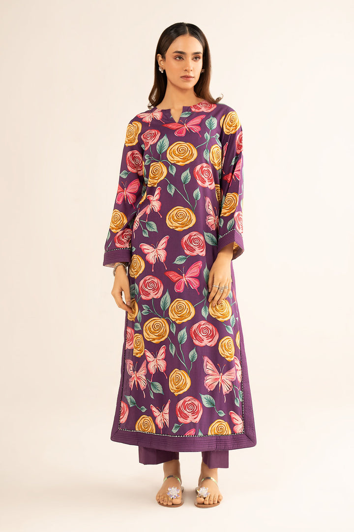 Printed Arabic Lawn Shirt Casuals MBC2671-ESM-PRP