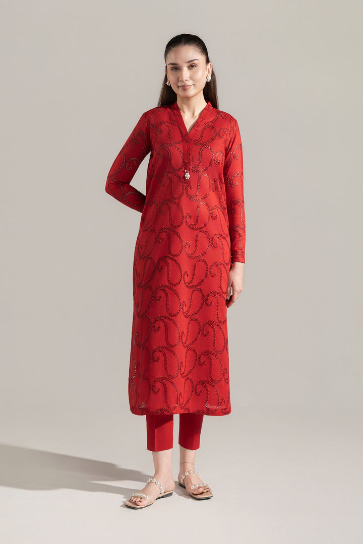 2 Pc Embroidered Lawn Suit Casuals MB2694A-ESM-RED