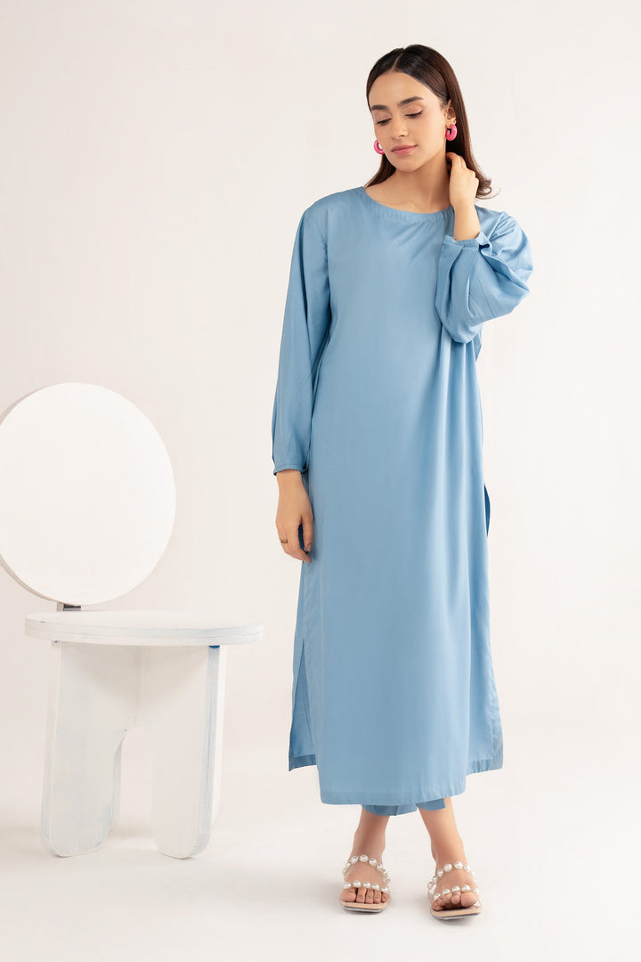 2 Pc Dyed Arabic Lawn Suit Casuals MBC2698-ESM-SBL