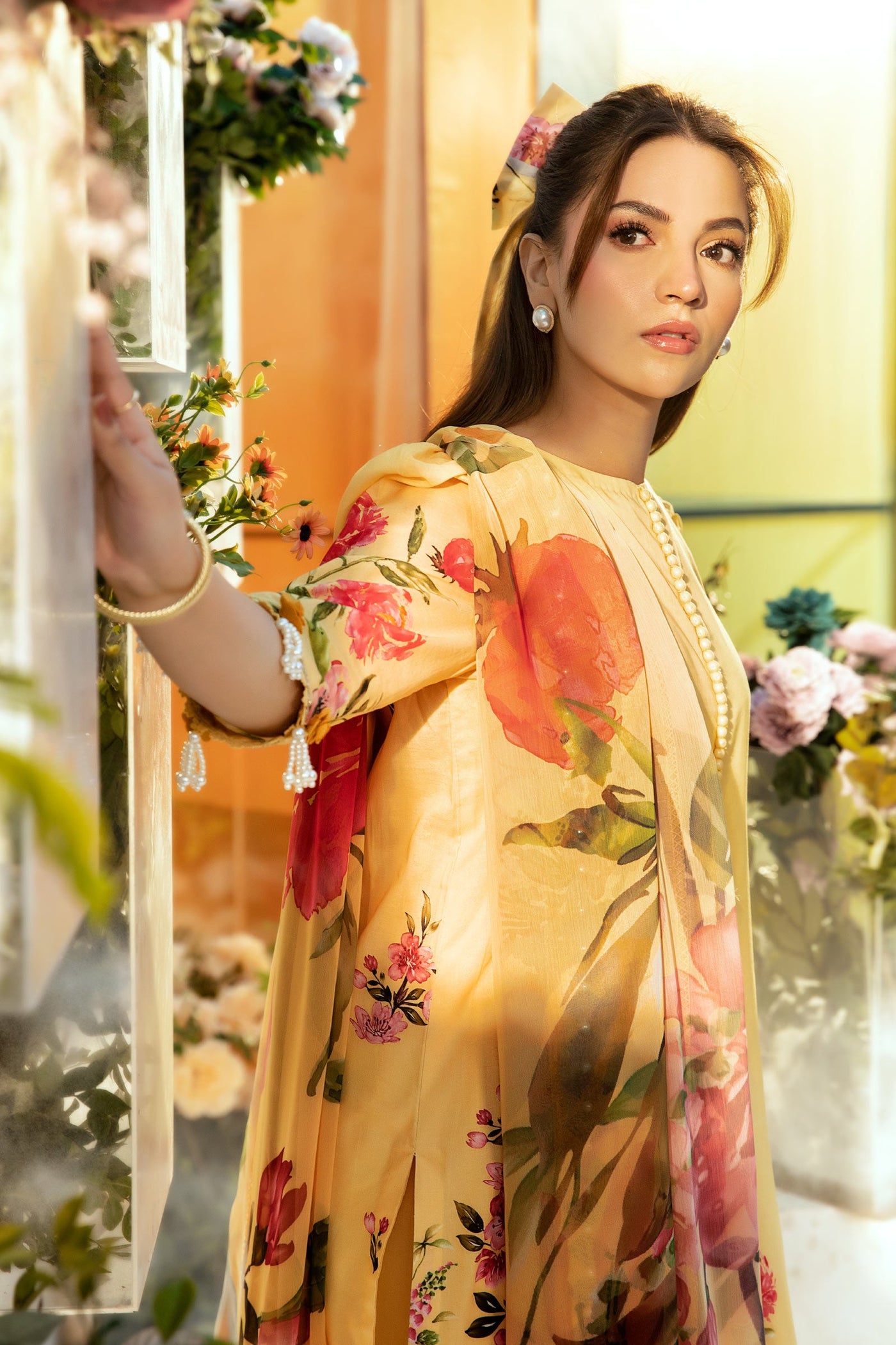 3 Pc Unstitched Embroidered Lawn Suit | MB-CUS25-701A