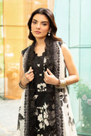 3 Pc Unstitched Embroidered Lawn Suit | MB-CUS25-706B