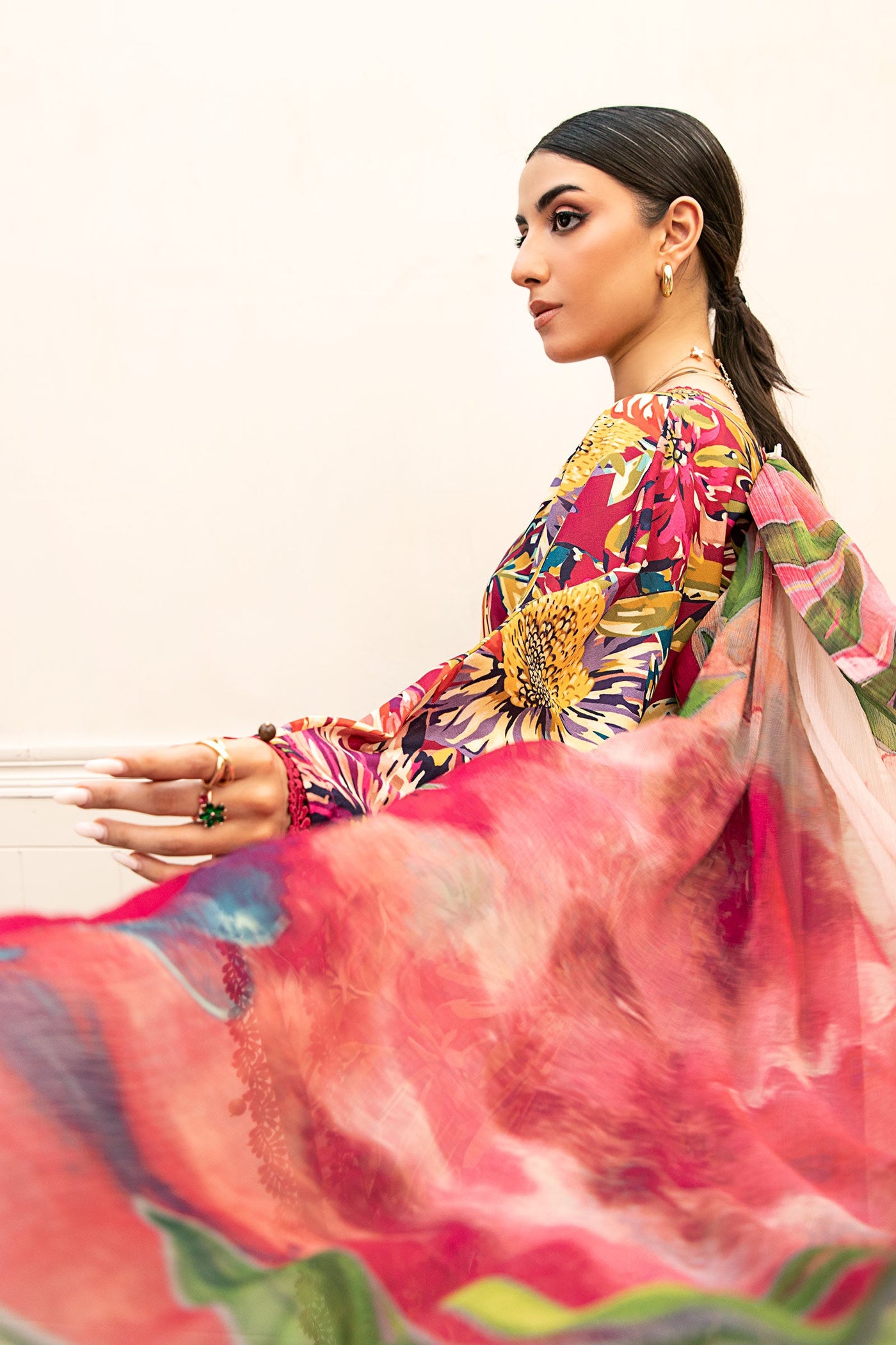 3 Pc Unstitched Embroidered Lawn Suit | MB-CUS25-903B
