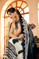 3 Pc Unstitched Embroidered Slub Lawn Suit | MB-CUS25-911B