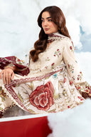 3 Pc Unstitched Embroidered Lawn Suit