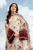 3 Pc Unstitched Embroidered Lawn Suit