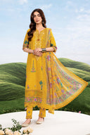 3 Pc Unstitched Embroidered Lawn Suit