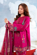3 Pc Unstitched Embroidered Lawn Suit