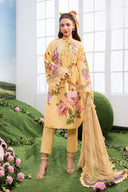 3 Pc Unstitched Embroidered Lawn Suit