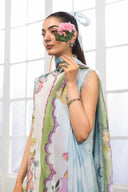 3 Pc Unstitched Embroidered Lawn Suit